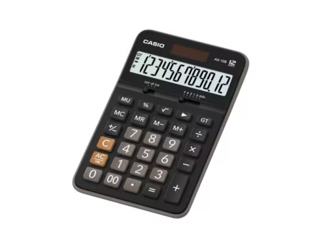آلة حاسبة كاسيو المكتبية AX-12B-W-DC آلة حاسبة كاسيو المكتبية AX-12B-W-DC